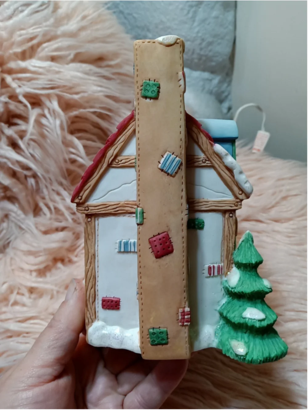 Santa's Workshop Lighted Santa's House Toys For Good Girls & Boys Christmas Tree